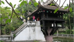 The one pillar pagoda in Hanoi